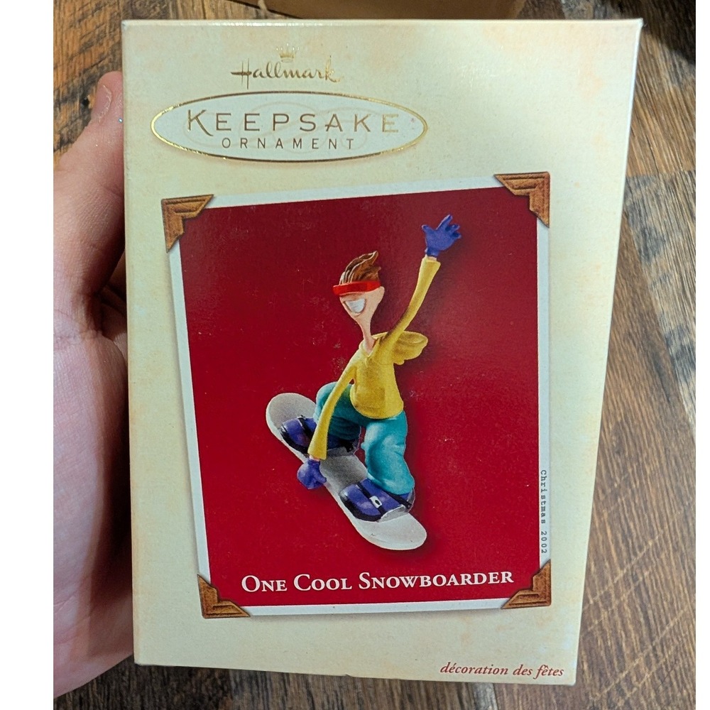Hallmark Keepsake Ornament 2002 One Cool Snowboarder Robert Chad Bendable Arms